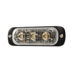 Luz Auxiliar de 3 LED, Azul, SAE, 12-24 Vcd, Lente transparente