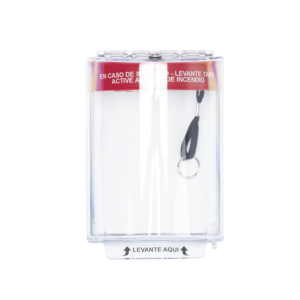 Cubierta Universal Transparente con Sirena, Texto de Incendio en Español