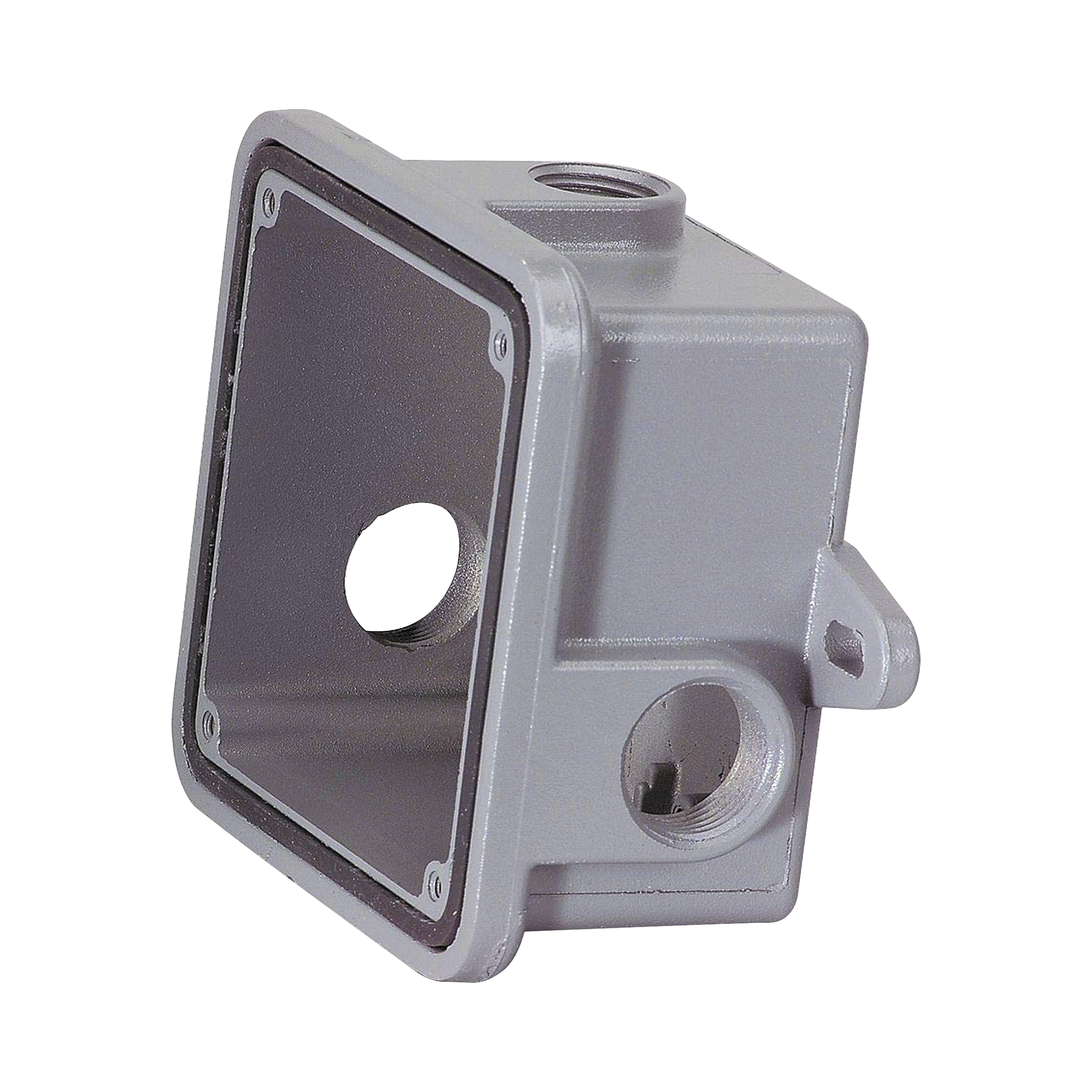 Caja trasera resistente a la intemperie, metálica, gris, accesorio federal signal