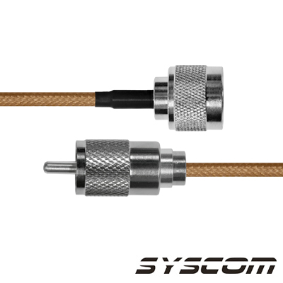 Cable Coaxial RG-142/U de 180 cm (70.87 pulgadas), con Conectores N Macho a UHF Macho (PL-259).