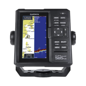 Ecosonda de pesca semi comercial con salida de 600 W, trabaja en frecuencia 50/77/200 kHz