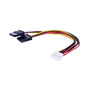 Cable Doble de Corriente SATA / Compatible con DVR´ss epcom y HIKVISION / 15 cm de Longitud