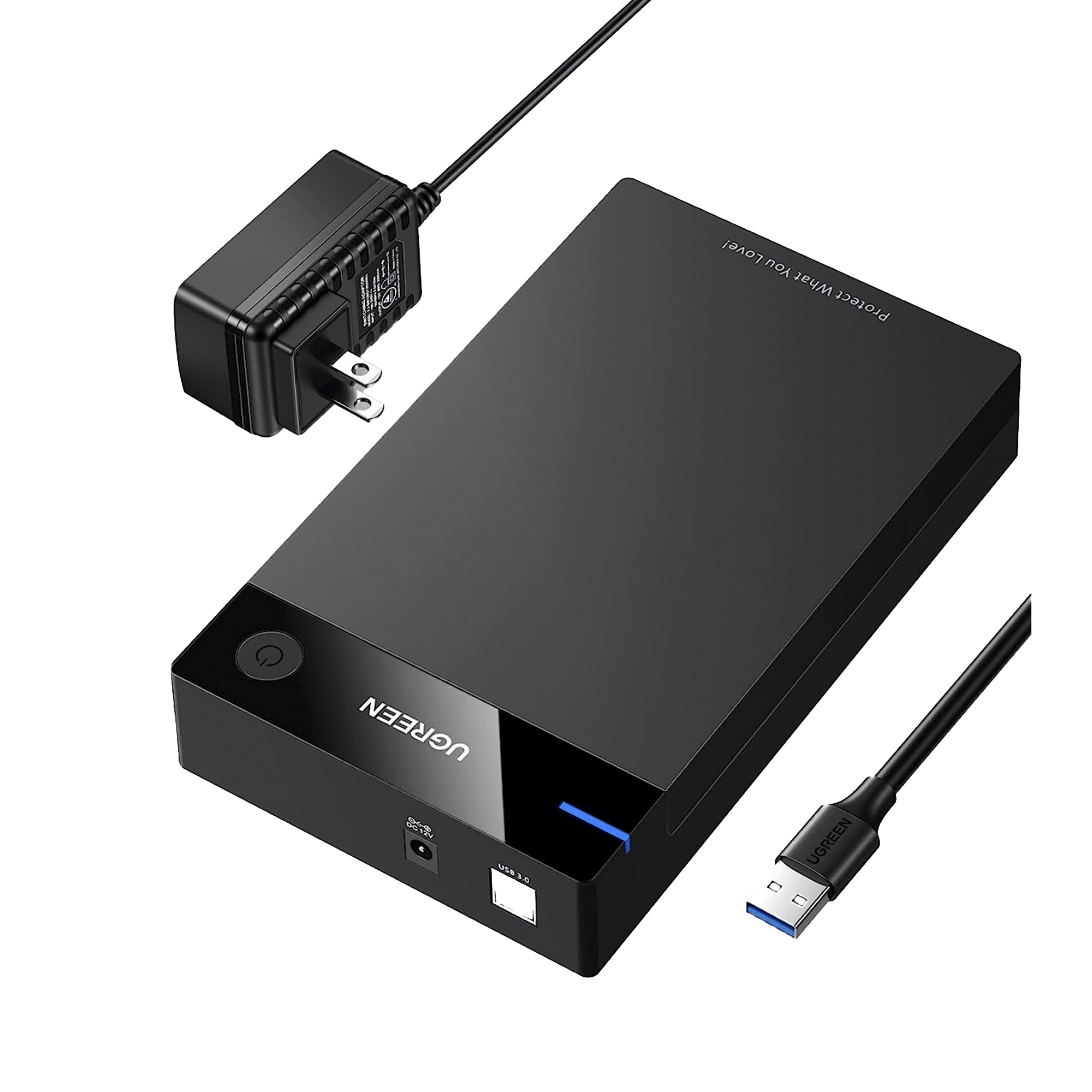 Carcasa de Disco Duro para 3.5" y 2.5" (Enclosure) | Con Cable USB 3.0 | Para HDD 3.5" / SSD 2.5" | SATA I/II/III | UASP | Hasta 16 TB | Compatible con Windows, Linux, Mac OS | No Requiere Controlador | Cable 1m | Incluye Adaptador d