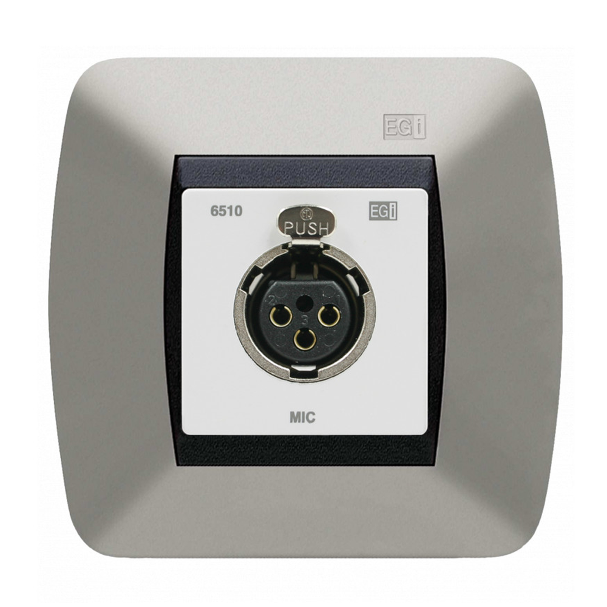 CONEXIóN CAJA 60 MM. XLR HEMBRA DE PARED. BLANCO.