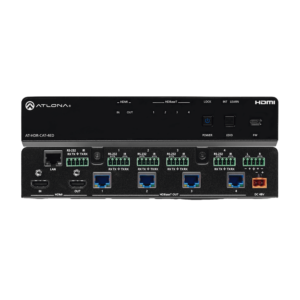 Amplificador de distribución de alto rango dinámico (HDR) con una entrada HDMI® y cuatro salidas HDBaseT™
