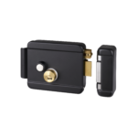 Cerradura Eléctrica con Botón de Salida / Incluye Llave  / Exterior / Derecha / Color Negro