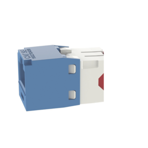 Conector Jack RJ45 Estilo TG, Mini-Com, Categorí­a 5e, de 8 posiciones y 8 cables, Color Azul