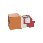 Conector Jack RJ45 Estilo T, Mini-Com, Categorí­a 5e, de 8 posiciones y 8 cables, Color Naranja