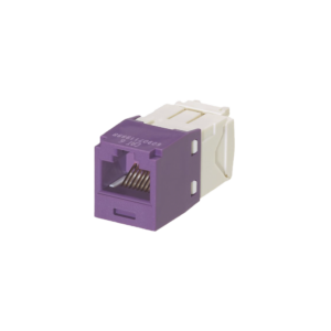 Conector Jack RJ45 Estilo TG, Mini-Com, Categorí­a 6, de 8 posiciones y 8 cables, Color Violeta