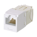 Conector Jack RJ45 Estilo TG, Mini-Com, Categorí­a 6, de 8 posiciones y 8 cables, Color Blanco