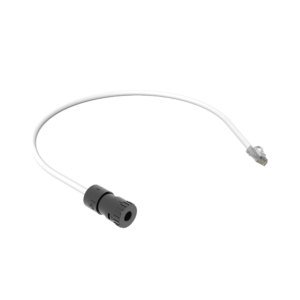 Cable de Conexión en Campo Jack a Plug RJ45, Categorí­a 6A, CMP (Plenum), 0.5 Metros, Color Blanco