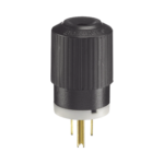 Clavija Negra 15 A 125 V CA 2 Polos 3 Hilos (NEMA 5-15P).