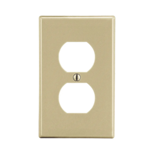 Placa de Pared para Contacto Duplex Color Marfil.