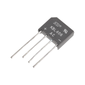 Puente Rectificador de Silicio, 4 Amp. 600 Volt, Fase Sencilla, Encapsulado KBL.