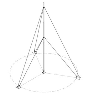 Kit con Mástil Telescópico de 12 m con Accesorios de Instalación (No incluye retenida).