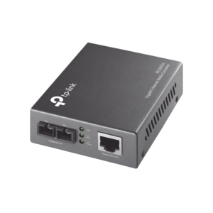 Convertidor Fibra óptica Multimodo /  1 Puerto RJ45 10/100/1000 Mbps / Puerto Fibra óptica SC 1000 Mbps / Hasta 550 metros / Plug and Play