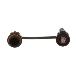 Conector Plug RJ45 de Uso Industrial Blindado, Categorí­a 5e, 24AWG, Con Tapa Protectora, Protección IP67