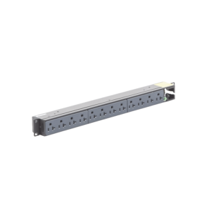 PDU Básico para Distribución de Energí­a, Enchufe de Entrada NEMA 5-15P, Con 12 Contactos NEMA 5-20R, Instalación Horizontal de 19in, 1UR, 15 Amp, 120 Vca