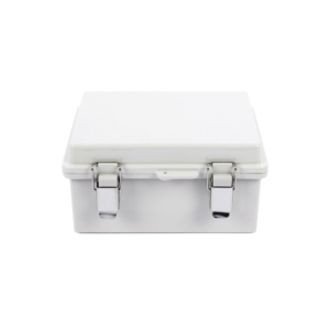 Gabinete de Plástico ABS, Uso en Intemperie IP66 (170 x 220 x 110 mm) Cierre por broche Inoxidable y Permite Cerrado con Candado y Llave (Perno 5mm) No Incluido