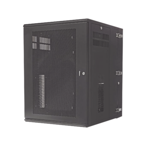 Gabinete PanZone de Montaje en Pared, de 19in, Puerta Ventilada, 18 UR, 762mm de Profundidad, Color Negro