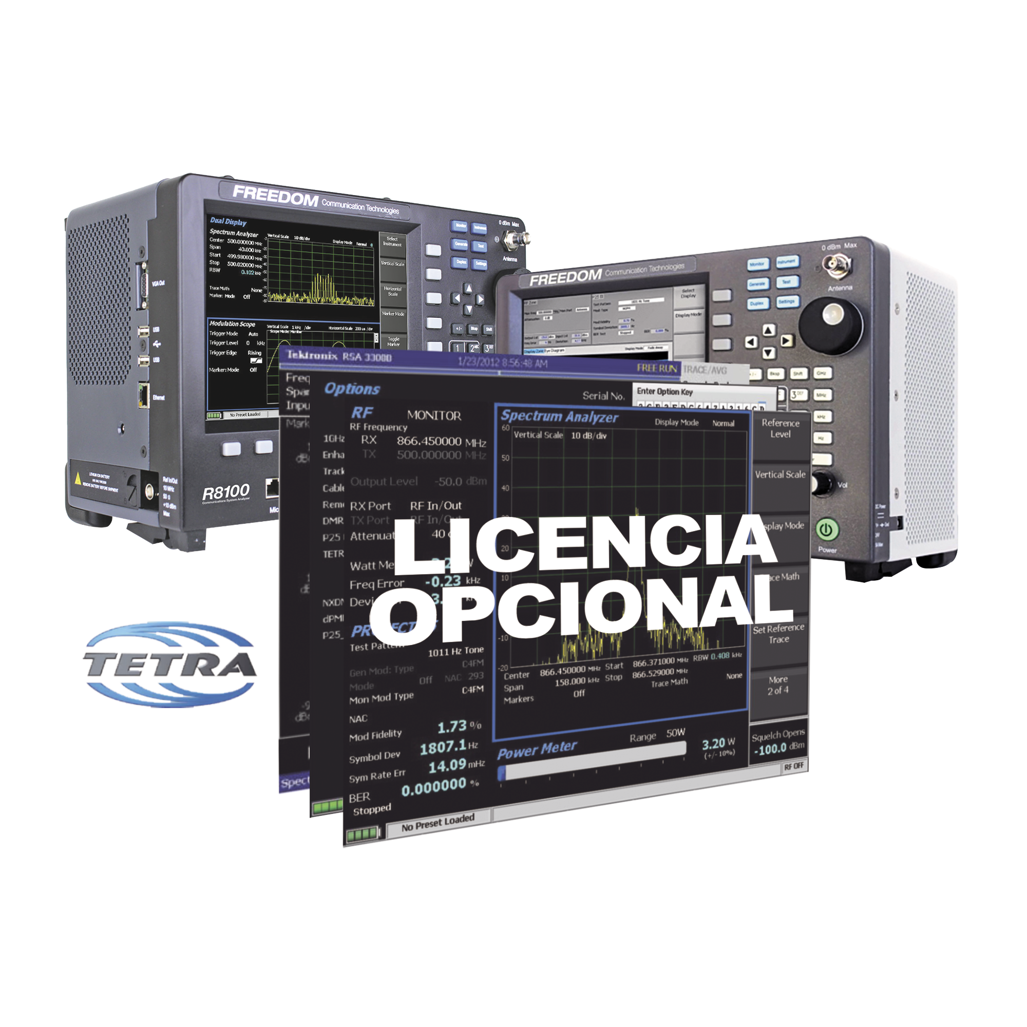 Opción de Software TETRA DMO Subscriber Test en R8000 /R8100.