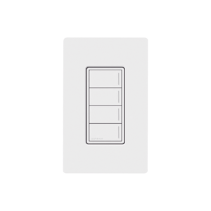 (RadioRa3) Botonera Sunnata Blanco 3 escenas y 2 botones subir/bajar para Radio RA3, programe escenas diferentes en cada botón.