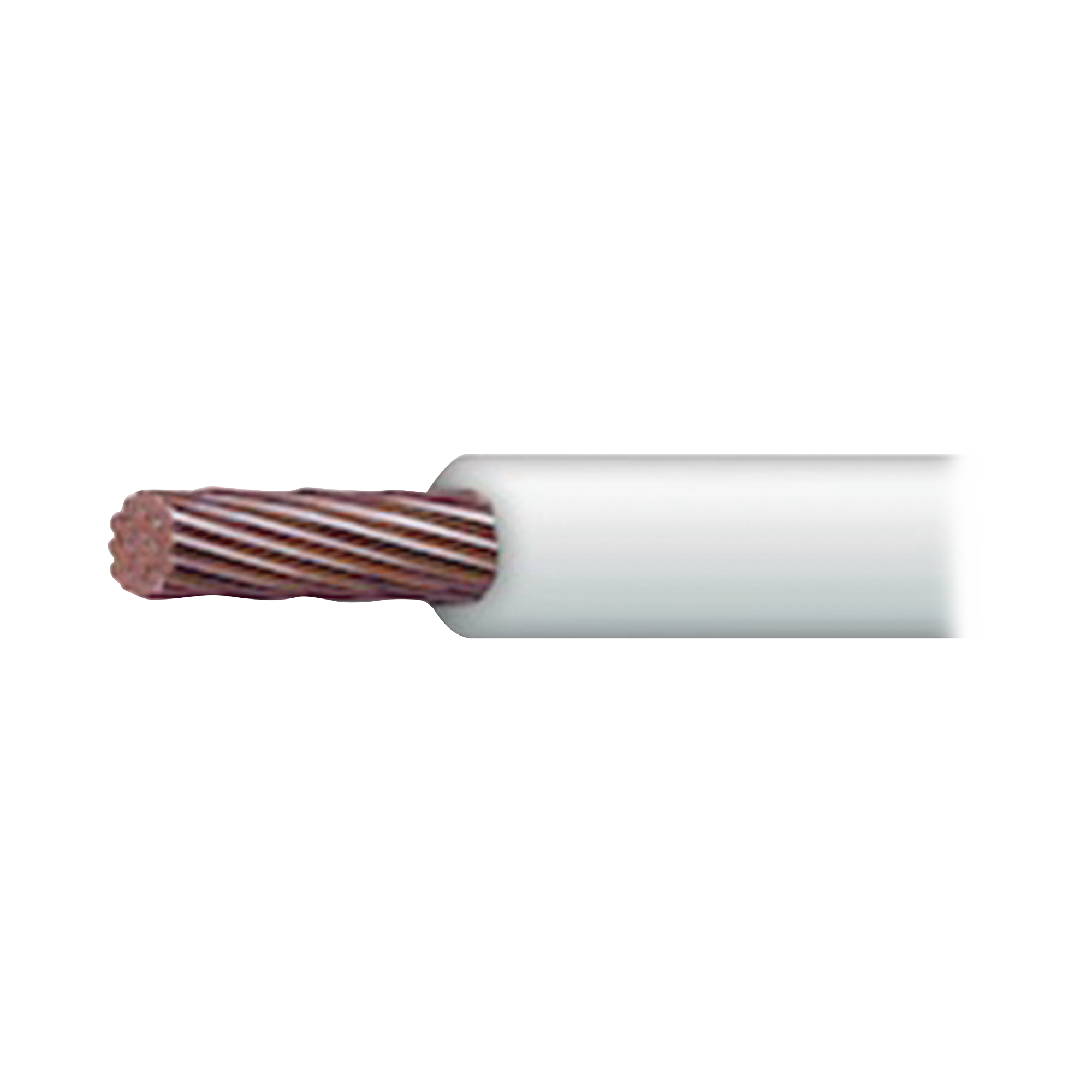 Cable Eléctrico 16 awg color blanco, Conductor de cobre suave cableado. Aislamiento de PVC, auto-extinguible.BOBINA de 100 MTS