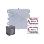 KIT de Energizador de 12,000Volts-.9JOULES/2500 mts lineales de proteccion/Activado por Atenuación de voltaje,Corte de línea o Aterrizamiento de la línea/Integración a panel de Alarma.