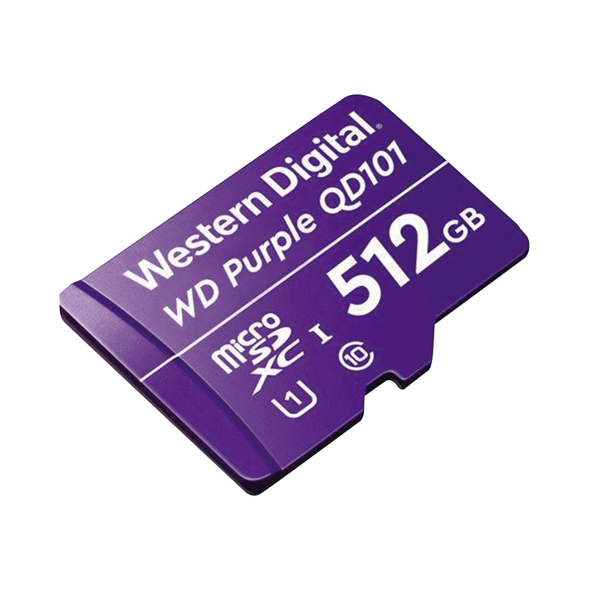 Memoria microSD de 512 GB PURPLE, Especializada Para Videovigilancia, 10 VECES MAYOR DURACIÓN