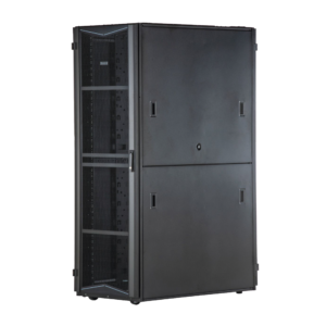 Gabinete FlexFusion para Centros de Datos, 45 UR, 700 mm de Ancho, 1070 mm de Profundidad, Sin Paneles Laterales, Fabricado en Acero, Color Negro