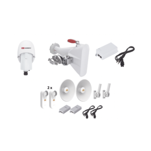 Kit completo para WISP, Kit de A5x y Adaptador TPAa5X, antena sectorial HG3TPA60 de 60Âº, y 2 kit C5XPTPKIT3, ideal para hasta 7 km, POEs y Cables de alimentación incluidos.