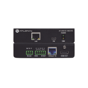 Receptor HDBaseT 4K/UHD HDMI sobre 100 M con Ethernet, control y PoE