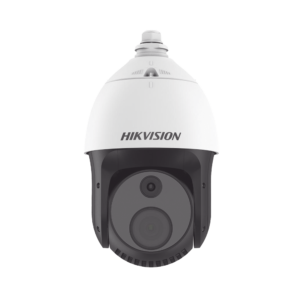 PTZ IP Dual / Lente Térmico 7 mm (384 X 288) / Lente óptico 32X (4 Megapixel) / 100 mts IR / WDR 120 dB / Exterior IP66 / MicroSD