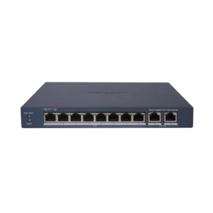Switch Gigabit PoE+ / Administrable / 8 Puertos 1000 Mbps PoE+ / 2 Puertos 1000 Mbps de Uplink / Configuración Nube Hik-PartnerPro / Modo Extendido hasta 300 Metros / 60 W