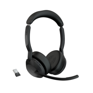 Jabra Evolve2 55, Auricular stereo versión MS, dongle USBa con cancelación de ruido (25599-999-999)