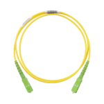 Jumper de Fibra Optica Monomodo 9/125 OS2, SC/APC-SC/APC Simplex, OFNR (Riser), Color Amarillo, 1 Metro