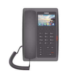 (H5W Color Negro)Teléfono IP WiFi para Hotelerí­a, profesional de gama alta con pantalla LCD de 3.5 pulgadas a color, 6 teclas programables para servicio rápido (Hotline) PoE