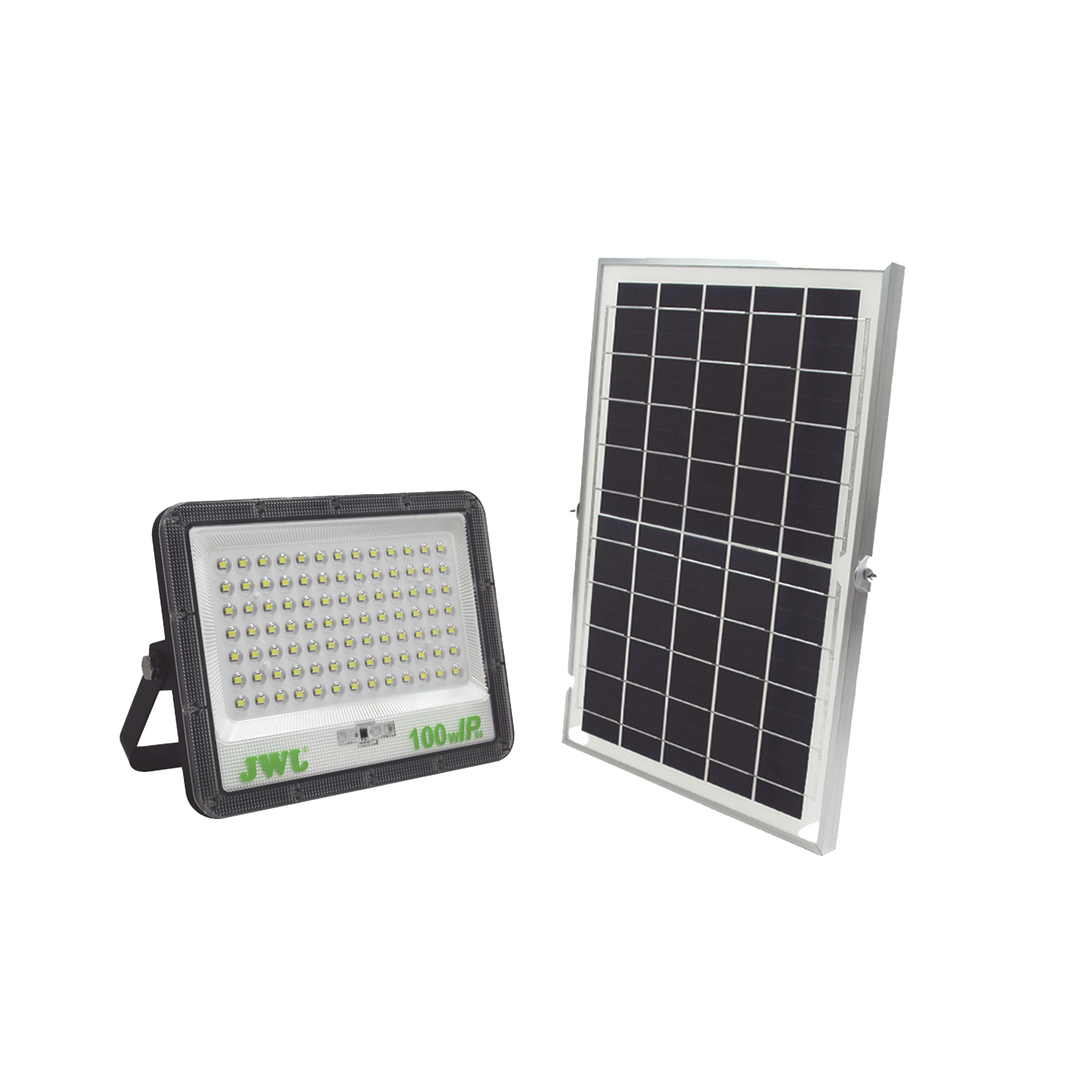 Reflector con Panel Solar 100 W / Batería 3.2 V CD / T.C.C. 6 500 K / IP66.