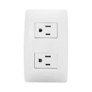 Placa con 2 Tomas de Corriente 2P Y T / 127 V~60 HZ 15 A / 1 Módulo.