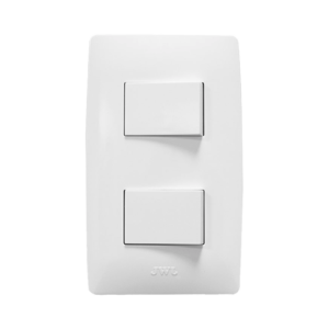 Placa con 2 Interruptores Escalera /  127 V~60 Hz 10 A/ 1 Módulo.