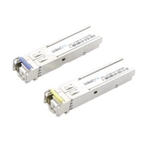 Transceptores ópticos Industriales Bidireccionales SFP+ (Mini-Gbic) / Monomodo 1270 & 1330 nm / 10 Gbps / 10GBASE / Conector LC/UPC Simplex / DDM / Hasta 3 km / 2 Piezas