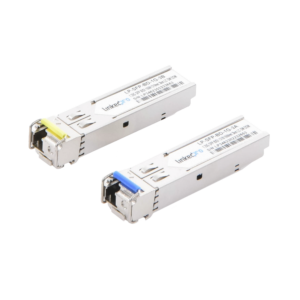 Transceptores ópticos Bidireccionales SFP (Mini-Gbic) / Monomodo 1310 & 1550 nm / 1.25 Gbps / 1000BASE-BX / Conector LC/UPC Simplex / DDM / Hasta 3 km / 2 Piezas