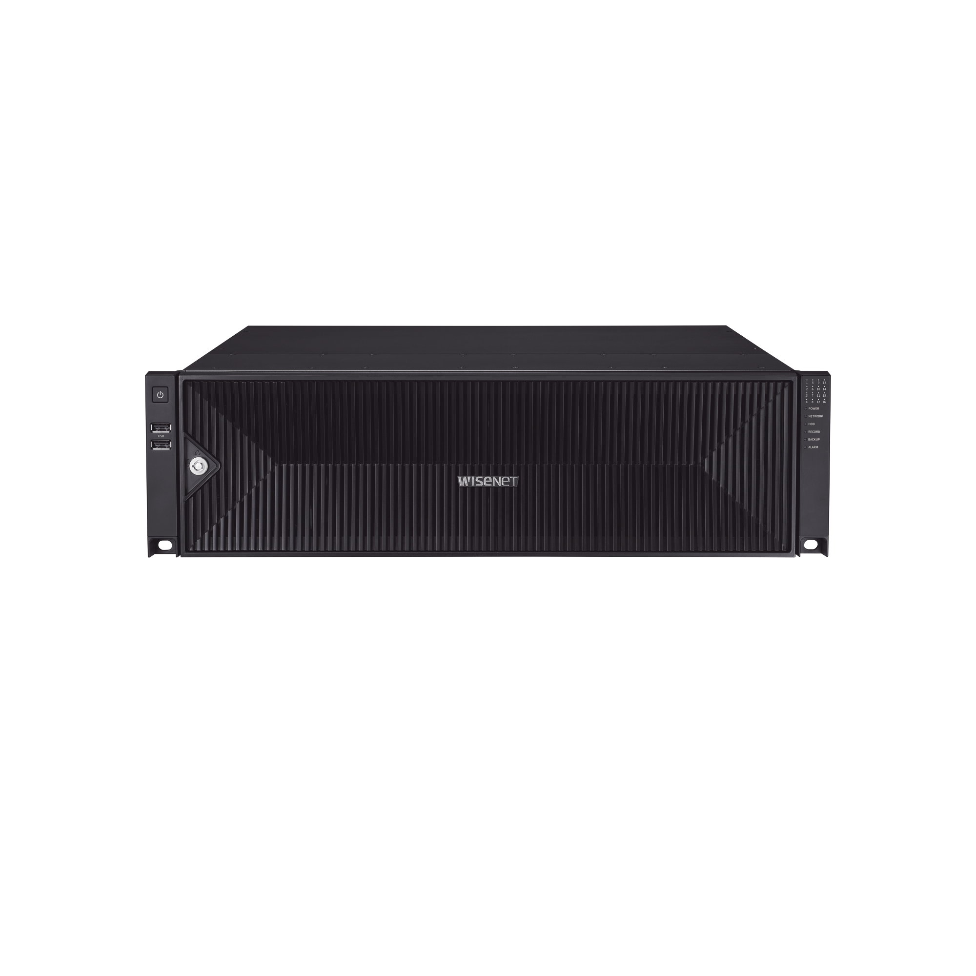 NVR 32 Megapixel (8K) / 32 Canales IP / Soporta 8 Discos Duros / H.265 & Wisestream / Wisenet P2P / ONVIF / Compatible con Cámaras IA / Salida HDMI en 4K