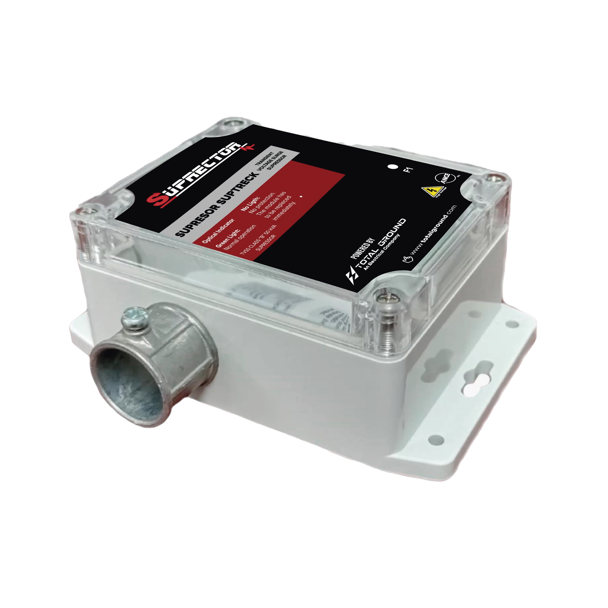 Supresor de Trasientes Clase B con voltaje de operación 220 Vca, 3 fases, 50 KA