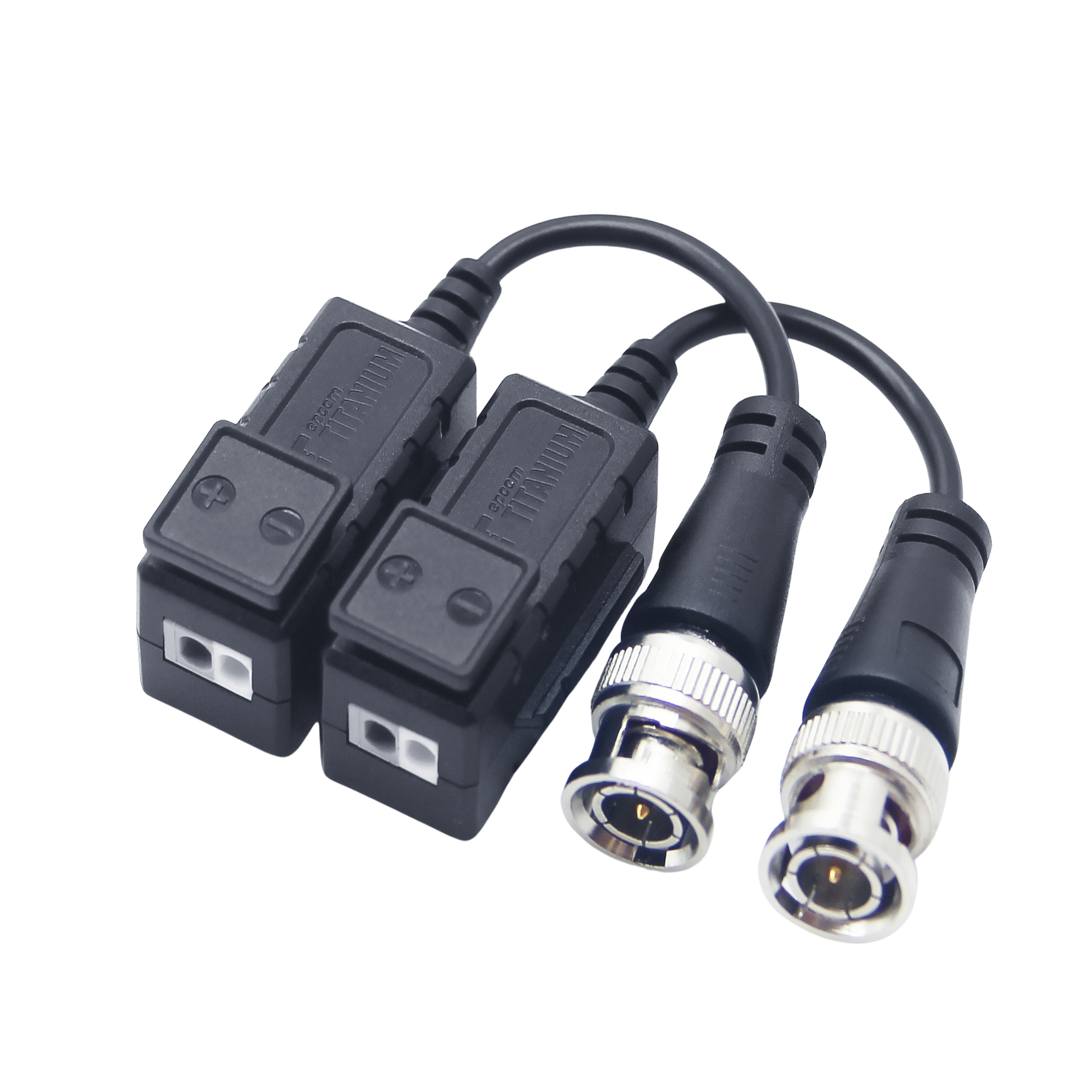 Kit de Transceptores (Baluns) con Terminal PUSH SUPERIOR, PROTECCION DE SOBRECARGA INTEGRADO, Resolución 4K , Cable flexible COAXIAL Blindado / COAXITRON / AUDIO POR COAXITRON / Conector 100% COBRE / Calidad PREMIUM
