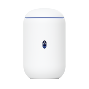 UniFi Dream Router con WiFi 6, 4 puertos LAN Gigabit de los cuales 2 son POE 802.3af. Todas las aplicaciones UniFi preinstaladas. Pantalla LCD
