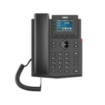 Teléfono IP empresarial para 4 lí­neas SIP con pantalla LCD de 2.4 pulgadas a color, Opus y conferencia de 3 Vías, PoE.