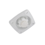 Regulador de presión de agua color blanco.