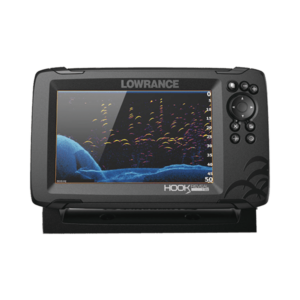 Hook reveal con pantalla solar max de 7 pulgadas, incluye transducer triple Shot