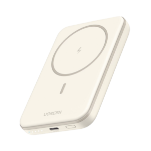 Power Bank MagSafe de 5000mAh | 15W | Carga Inalámbrica y por Cable USB-C | Sistema de Protección Inteligente | Tecnologí­a de Carga Rápida | Ultra Delgado | Ultra ligero | Compatible con iPhone 15/14/13/12 | Color Beige.